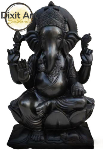 Black Marble Ganesh Statue