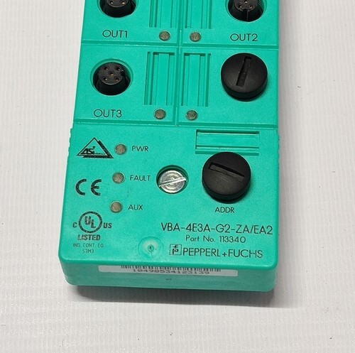 PEPPERL  FUCHS VBA-4E3A-G2-ZA/EA2 AS-INTERFACE SENSOR/ACTUATOR MODULE ( NEW OPAN BOX )