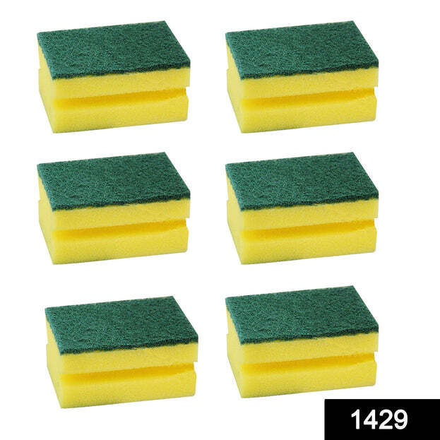 Scrub Sponge 2 in 1 Pad for Kitchen, Sink, Bathroom Cleaning Scrubber