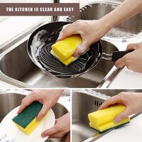 Scrub Sponge 2 in 1 Pad for Kitchen, Sink, Bathroom Cleaning Scrubber