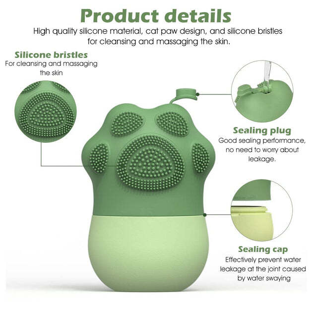 ICE ROLLER FOR FACE MASSAGE AND EYE ANTI-LEAK SILICONE ICE FACE ROLLER ICE MOULD WITH CLEANSING BRUSH (1226A)