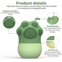 ICE ROLLER FOR FACE MASSAGE AND EYE ANTI-LEAK SILICONE ICE FACE ROLLER ICE MOULD WITH CLEANSING BRUSH (1226A)