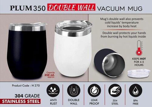 SS VACCUM MUG WITH 304 GRADE