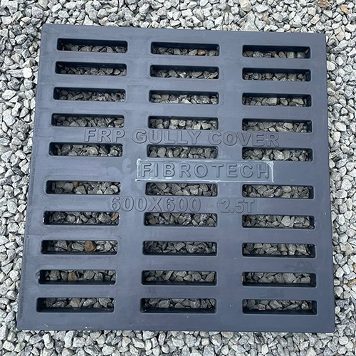 600X600mm 2.5 Ton FRP Water Gully Cover With Frame