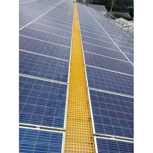 Yellow Frp Solar Walk Ways Molded Gratings For Walkway