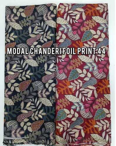 MODAL CHANDERI FOIL PRINT FAB.