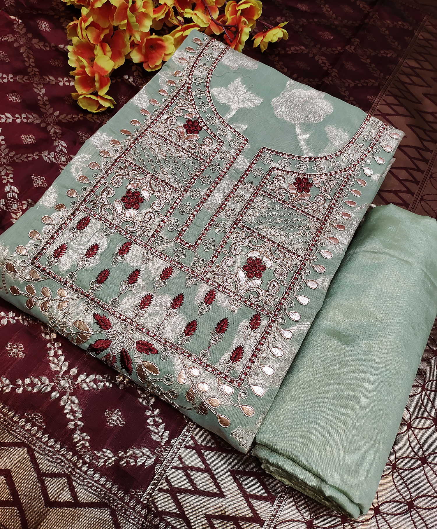 New Dress material Gotapatti Work