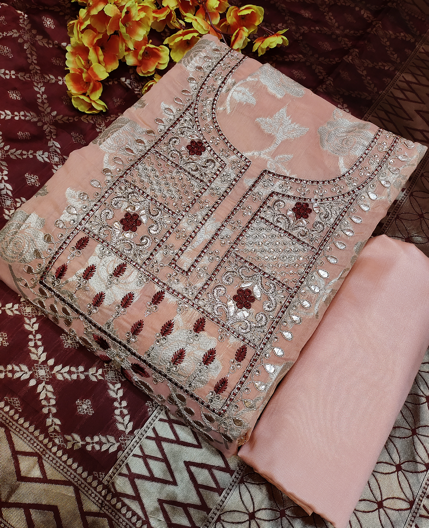 New Dress material Gotapatti Work