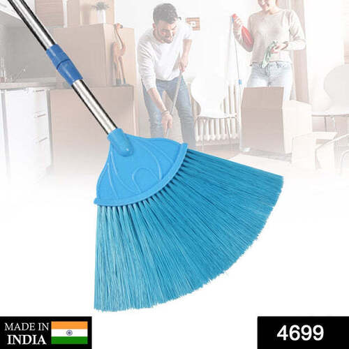 BROOM WITH LONG STAINLESS STEEL ROD AND EXTENDABLE COBWEB CLEANER STICK (4699)