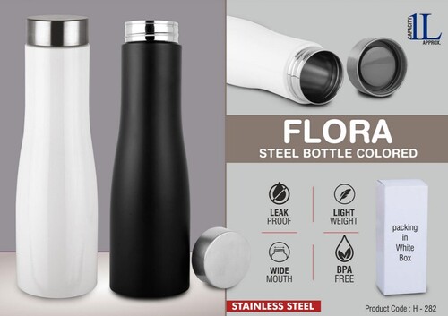 FLORA STEEL BOTTLES - Stainless Steel, 750 ml | Insulated Design, BPA-Free, Versatile for Hot and Cold Beverages, Includes Straw and Mug