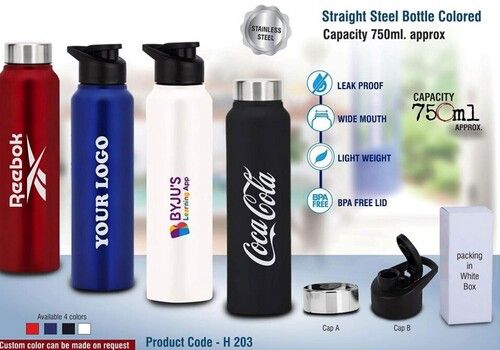 STAINLESS STEEL STRAIGHT WATER BOTTLE