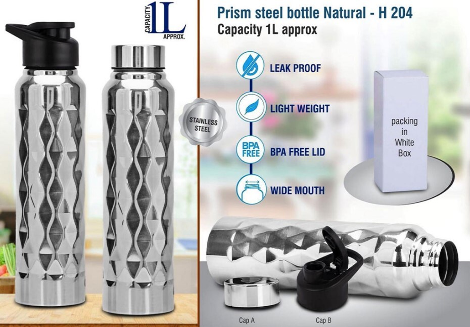 STAINLESS STEEL (STRAIGHT WATER BOTTLE)