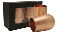 Copper Glass Hammer - Handcrafted Copper Bottle With Matching Glass | Sleek Ergonomic Design, Antimicrobial Properties, Keeps Beverages Cold