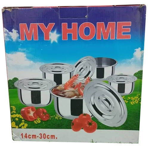 My Home Stainless Steel Stock Pot Set Interior Coating: Polished