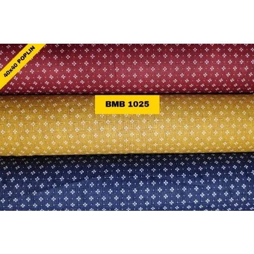 Washable Bmb - 40X40 Poplin 100% Cotton Shirting Fabric