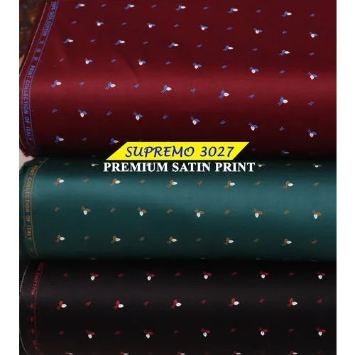 Supremo 50 50 Premium Satin Shirting Printed Fabric