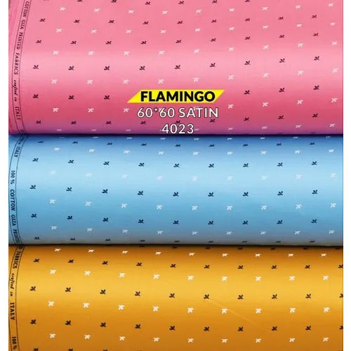 Flamingo 60-60 Premium Satin Fabric - Attributes: Washable