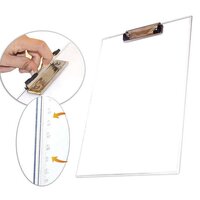 TRANSPARENT PREMIUM EXAM PAD BEST FOR STUDENTS IN ALL EXAMS UNBREAKABLE FLEXIBLE BOARD WITH A CENTIMETER MEASURING SIDE PAD FOR SCHOOL AND EXAM USE (4080)