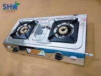 2 Burner Bf 1.4Kgs Ms Pan Support Brass Top - SUPREME 2002