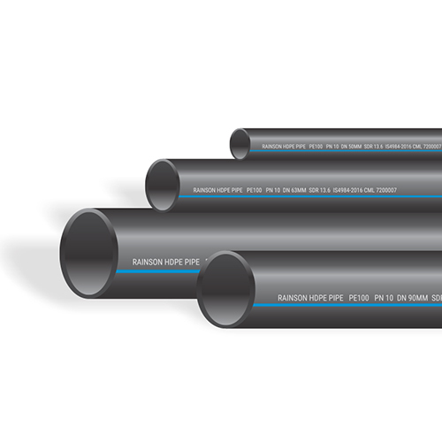 PE100 HDPE Pipes - Round Shape Black Color | Polypropylene Material Painted Surface 1-Year Warranty