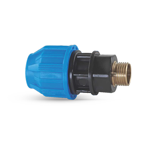 Black & Blue Brass Ss Male Thread Adapter
