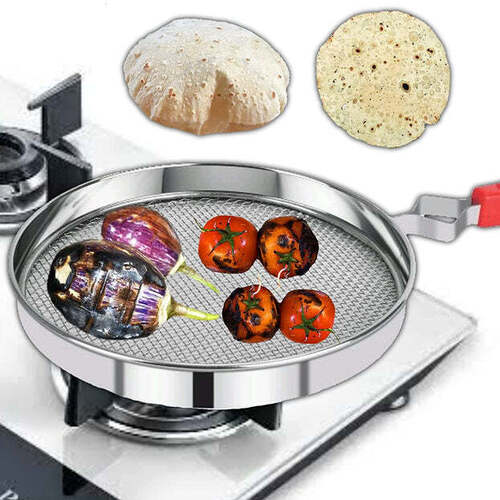 STEEL ROASTER GRILL JALI FOR PAPAD TANDOOR AND CHAPATI ROAST USE (1 PC) 7119