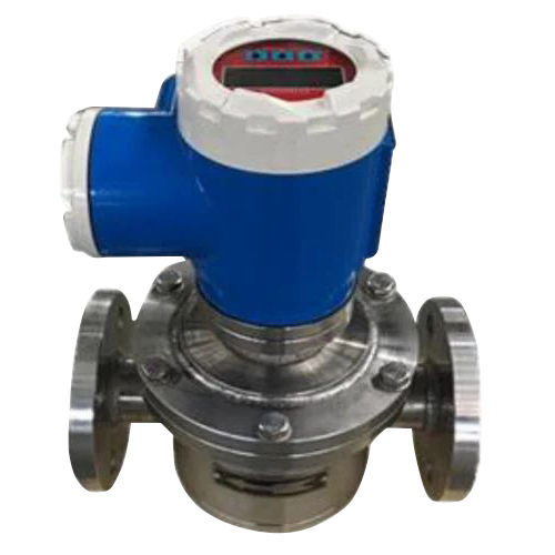 Silver Digital Oval Gear Flow Meter