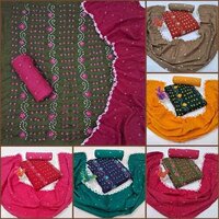 Cotton Bandhani Dress Materials