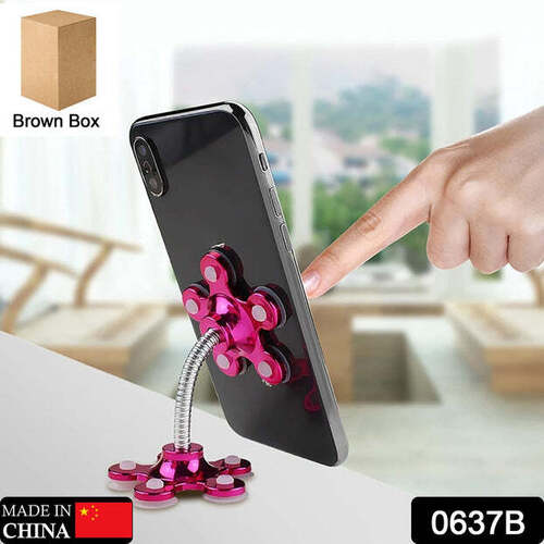 PHONE HOLDER 360 ROTATABLE PHONE STAND MULTI FUNCTION DOUBLE SIDED SUCTION CUP MOBILE PHONE HOLDER ( MOQ 6 PC ) 0637B