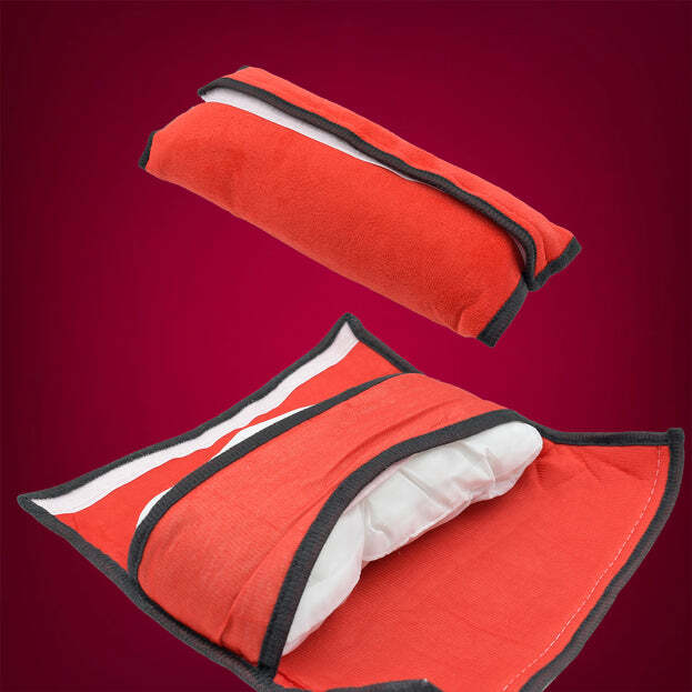 CHILD SAFETY BELT CUSHION UNIVERSAL CAR SEAT BELT CUSHION ADJUSTABLE SUPPORT FOR NECK AND SHOULDER IN CAR WHEN SLEEPING FOR CHILDREN AND ADULTS (1 PC) 4107