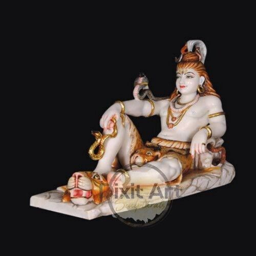 Marble Sitting Shiva Statue