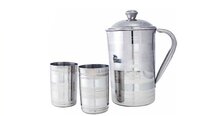 Ss Lemon Jug Set - Stainless Steel, 3 Layer Design | Versatile Bento Lunch Box For Adults And Toddlers, Leak-proof, Ideal For School And Office