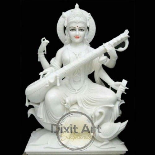 Marble Saraswati Statue