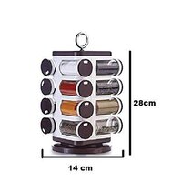 GANESH MULTIPURPOSE REVOLVING SPICE RACK WITH 16 PCS DISPENSER EACH 100 ML PLASTIC SPICE ABS MATERIAL 1 PIECE SPICE SET 1 PIECE SPICE SET (PLASTIC) 8119