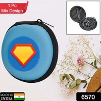 Earphone Carrying Cute Case Round Pocket Pouch For Headphone Data Cable Coins Airpods Pendrive Earphone Case Organizer Perfect Return Gift (mix Design 1 Pc) 6570