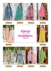 Kavya Pashmina  Kurti Pant With Dupatta