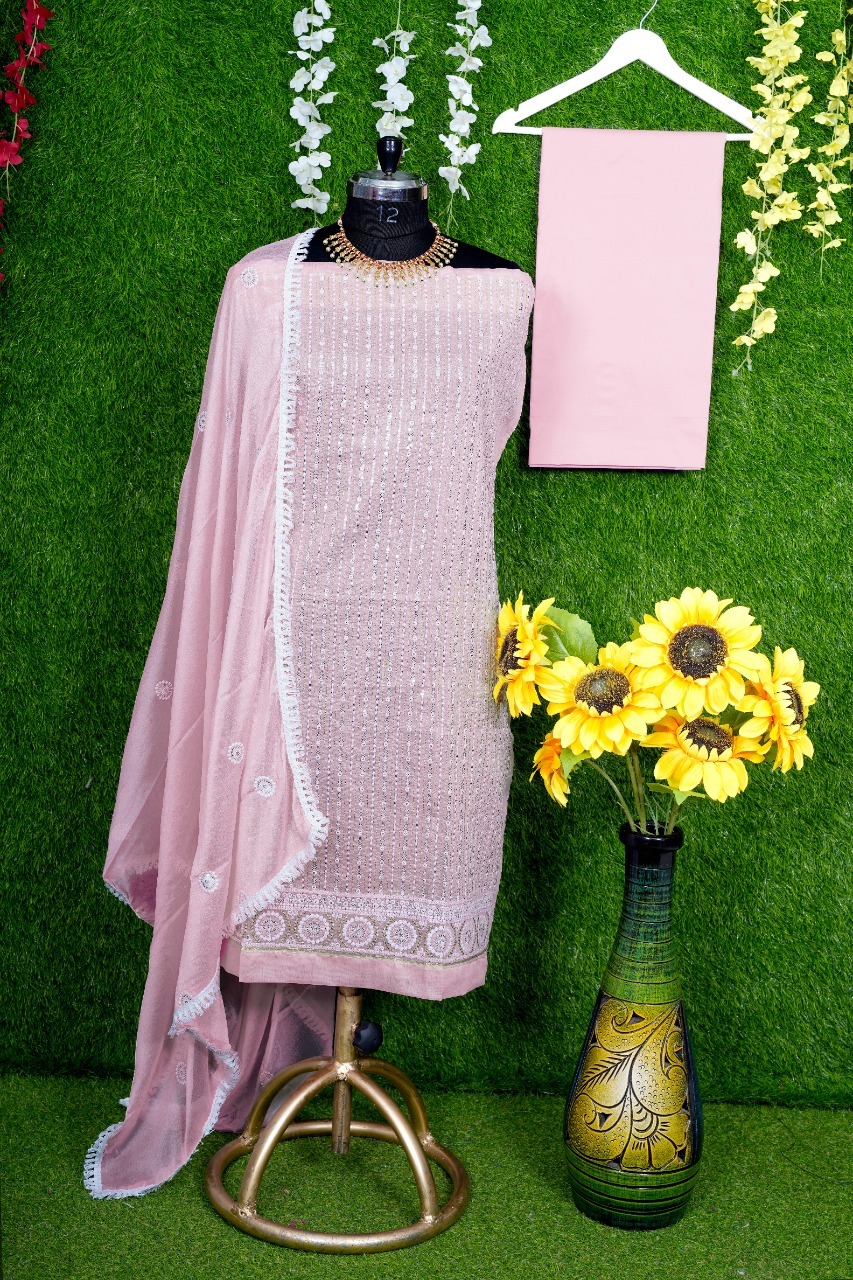 New Embroidery Work Dress Material
