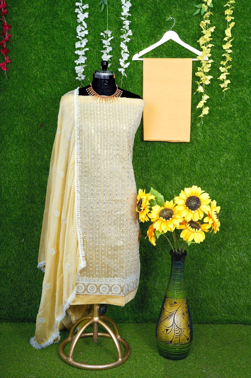 New Embroidery Work Dress Material