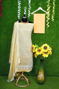 New Embroidery Work Dress Material