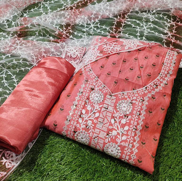 New Hand Work Dress Material For Women