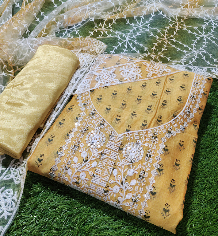 New Hand Work Dress Material For Women