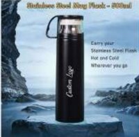 Ss Vacuum Flask - Stainless Steel, Double-walled, Eco-friendly | Leak-proof, Bpa-free, Reusable, Ideal For Travel & Outdoor Adventures