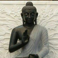 Black Marble Buddha Statue - Hand-carved Marble, 12 Inches Tall, Sleek Black Color, Traditional Asian Design, Elegant Decorative Accent