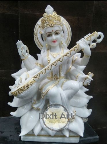 Makrana Marble Saraswati Statue