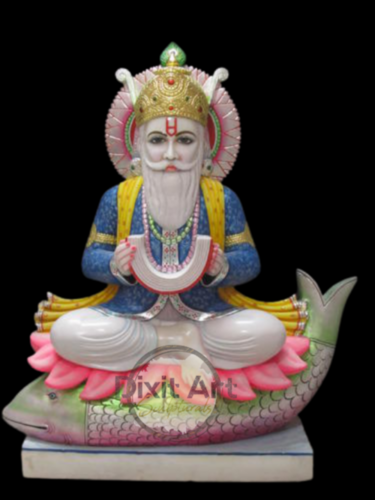 Marble Jhulelal Statue