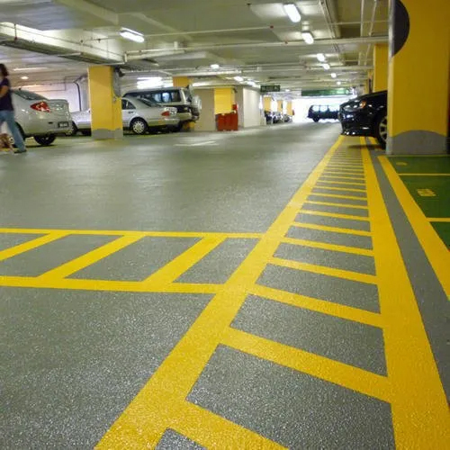 Parking Area Yellow Stripes Road Marking Services