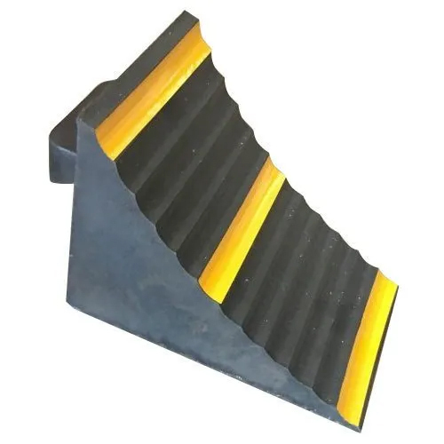 Black and Yellow Rubber Parking Blocks