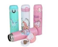 Unicorn Vaccum Flask Bottle - Stainless Steel, 750 Ml Capacity, Insulated Design | Versatile For Hot & Cold Beverages, Includes Straw For Easy Drinking