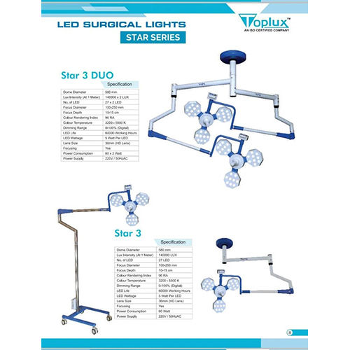 Led Ot Lights Star-3 For Operation Theater