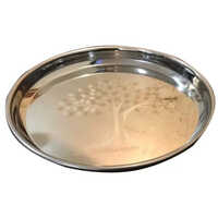Stainless Steel Dinner Plates - Color: Silver